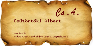 Csütörtöki Albert névjegykártya